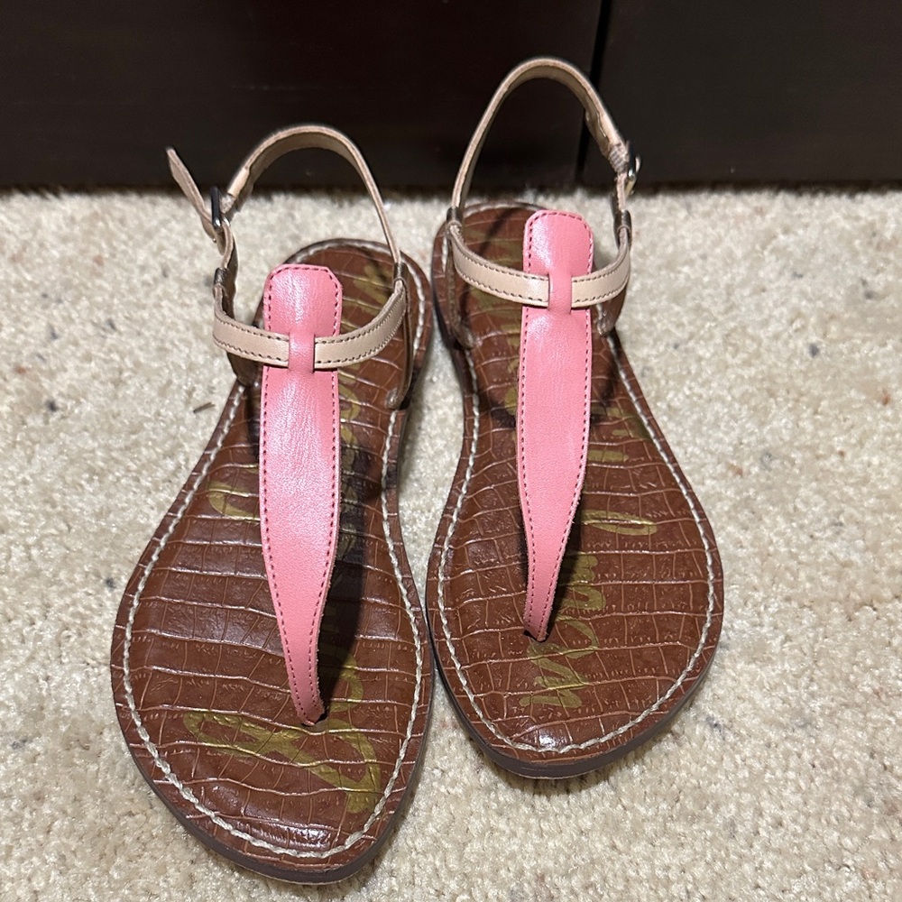 Sam Edelman GiGi Coral and nude Women's Sandals